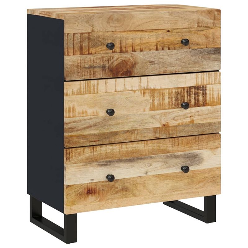 Foto van Vidaxl dressoir 60x33x75 cm massief mangohout