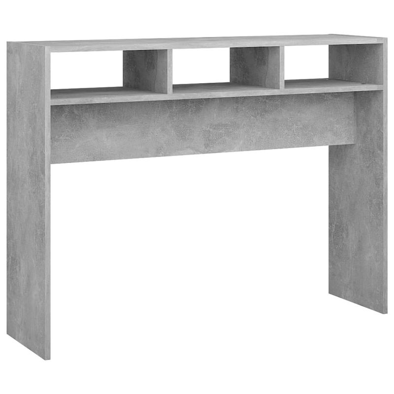 Foto van The living store consoletafel spaanplaat - 105 x 30 x 80 cm - betongrijs