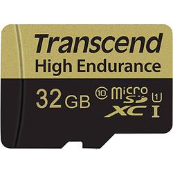 Foto van Transcend high endurance microsdhc-kaart 32 gb class 10 incl. sd-adapter