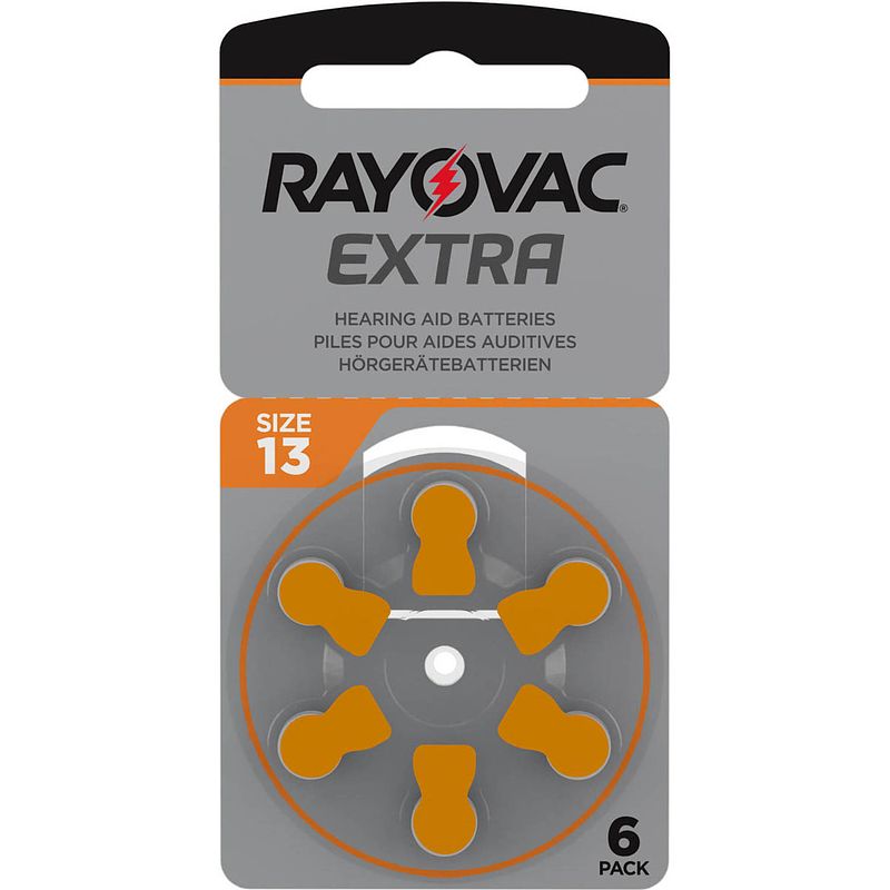 Foto van Rayovac extra hoorbatterijen 13 oranje 60 pack