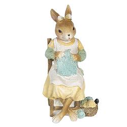 Foto van Clayre & eef decoratie konijn 9*8*18 cm meerkleurig kunststof