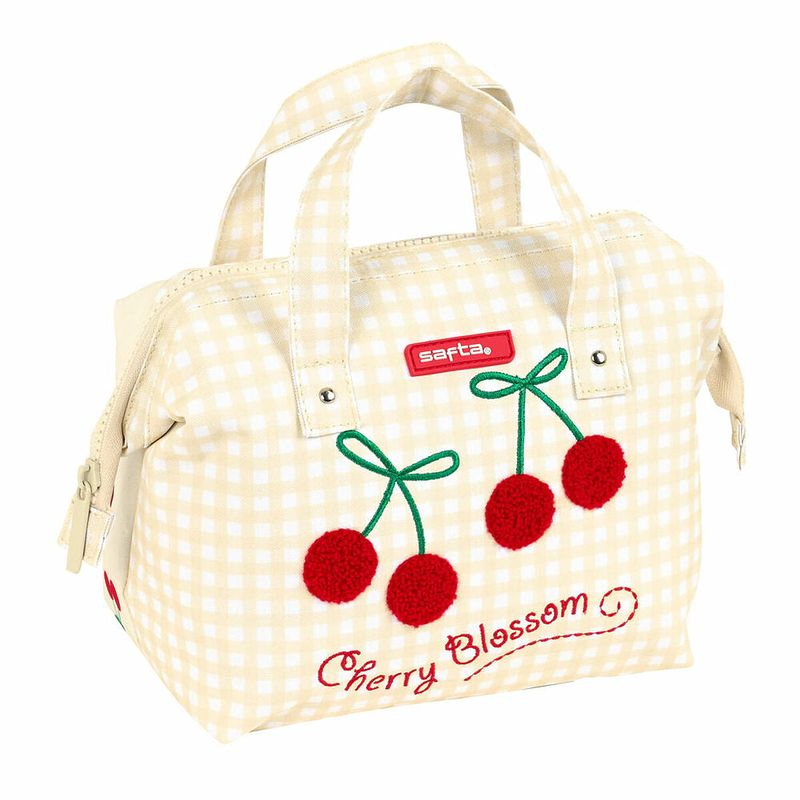 Foto van Toilettas voor op school safta cherry beige (26.5 x 17.5 x 12.5 cm)