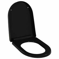 Foto van Vidaxl toiletbril soft-close met quick-release ontwerp zwart