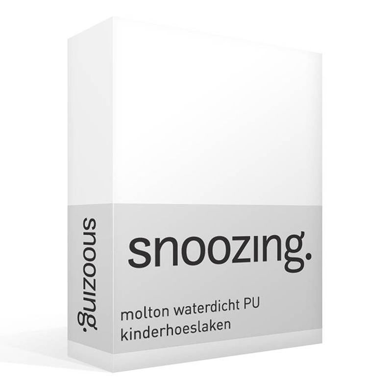 Foto van Snoozing molton - waterdicht pu - kinderhoeslaken - junior - 70x150 cm - wit