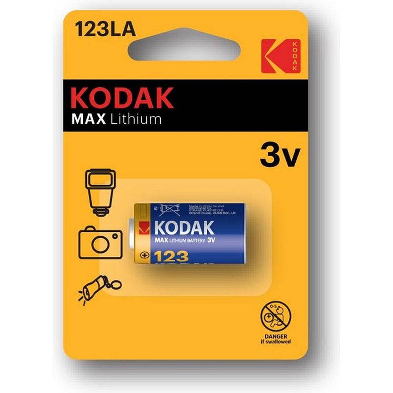 Foto van Kodak max lithium 123la battery 1 pack