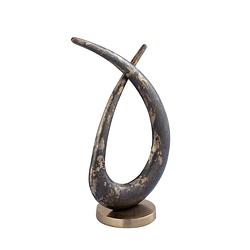 Foto van Ptmd kayen gold alu loop shaped statue rustic finish