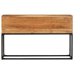 Foto van The living store houten consoletafel - 120 x 30 x 75 cm - bruin