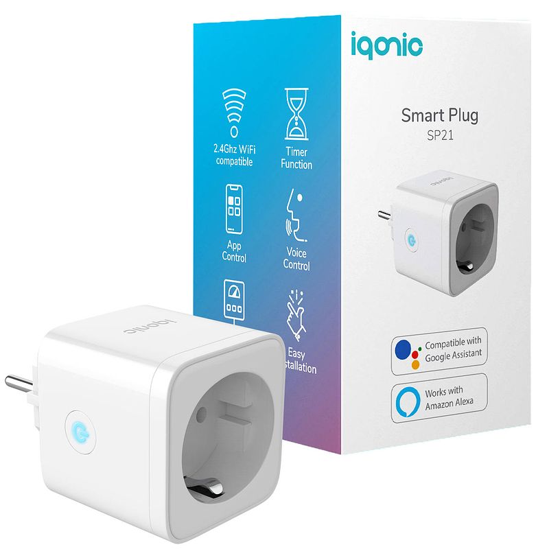 Foto van Iqonic slimme stekker - met energiemeter & tijdschakelaar - smart plug - smartphone app