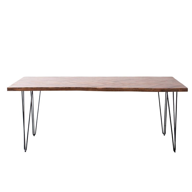 Foto van Giga meubel eettafel - visgraat - 160cm - tafel max