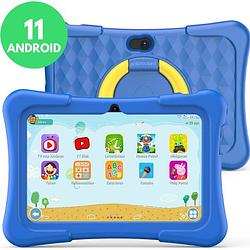 Foto van Spoused kindertablet - tablet kinderen - 7 inch - 32 gb - 3000 mah batterij - android 11.0 - blauw