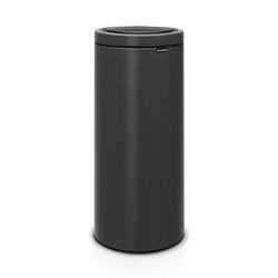 Foto van Brabantia touch bin flat top afvalemmer 30 liter met kunststof binnenemmer - mineral infinite grey