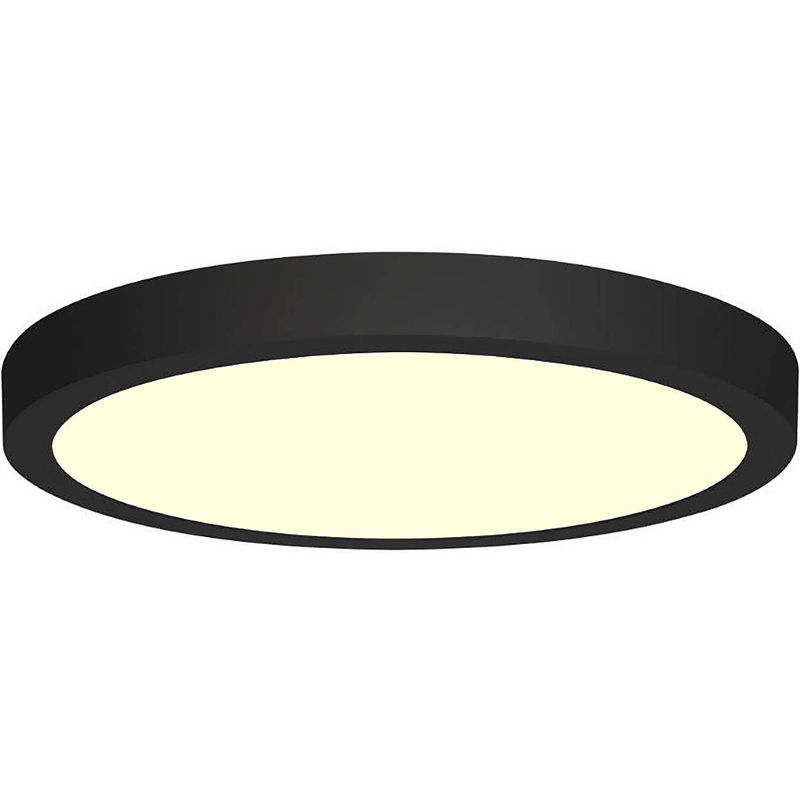 Foto van Led downlight - 18w - warm wit 3000k - mat zwart - opbouw - rond - aluminium - ø225mm