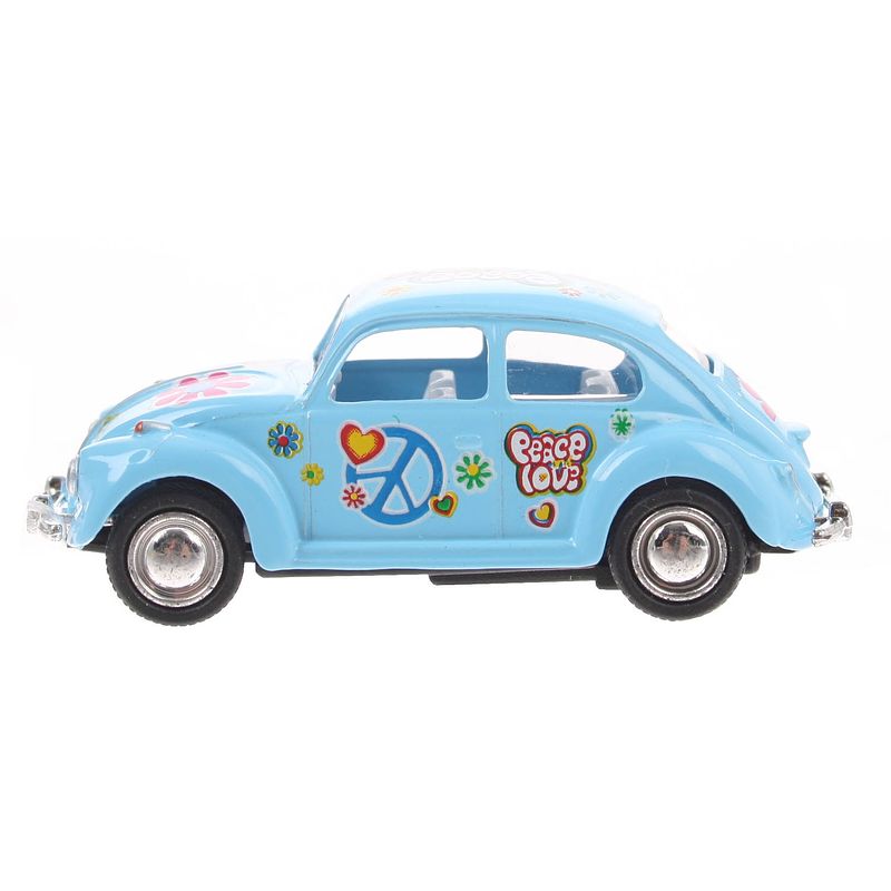 Foto van Goki volkswagen classical beetle (1967) bloemen blauw 6,5 cm