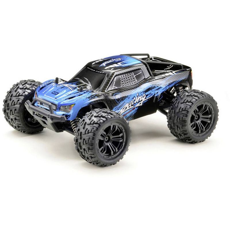 Foto van Absima truck racing zwart/blauw 1:14 rc auto elektro monstertruck 4wd rtr 2,4 ghz