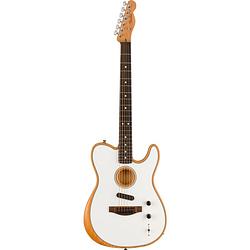 Foto van Fender acoustasonic player telecaster arctic white met gigbag