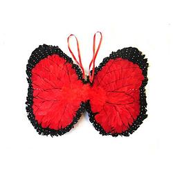 Foto van Rode vlinder vleugels voor kinderen - verkleedattributen