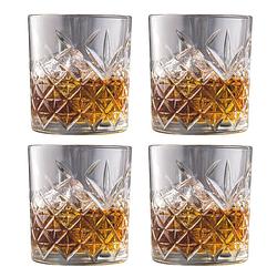 Foto van Orange85 whiskey glazen - set van 4 - kristal - stijlvol - 230 ml - dik glas - stevig - sierlijk