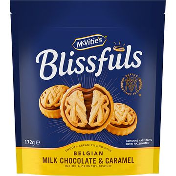 Foto van Mcvitie'ss blissfuls belgian milk chocolate & caramel 172g bij jumbo