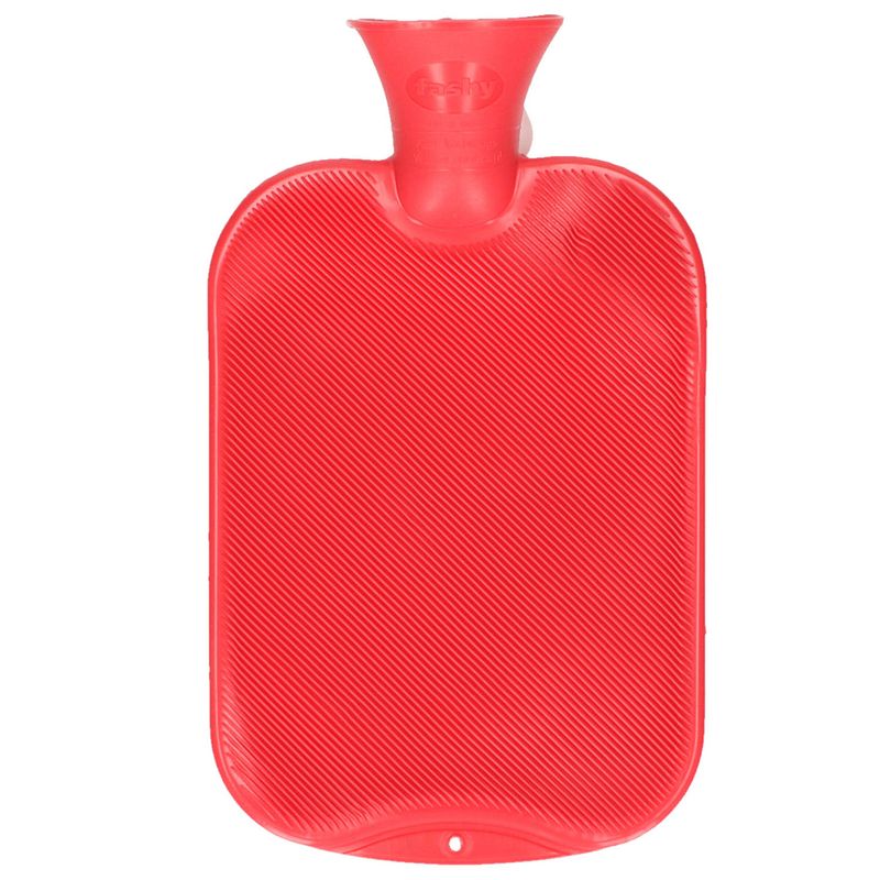 Foto van Warmwater kruik - 2 liter - rood - winter kruiken - kruiken