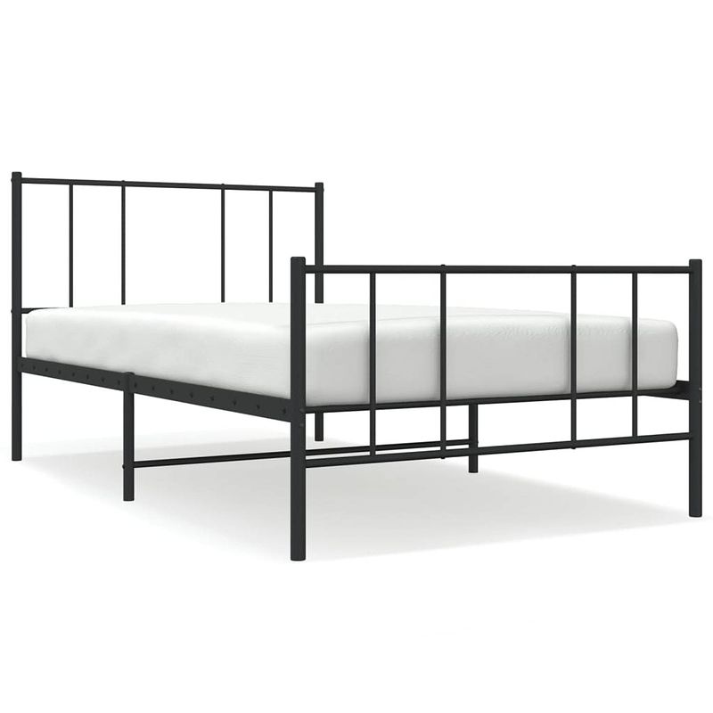 Foto van The living store klassieke bedframe - metaal - 196x105x90cm - robuust en elegant