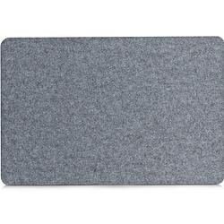 Foto van 1x rechthoekige onderleggers/placemats voor borden grijs 45 x 30 cm - placemats