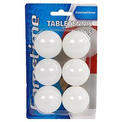 Foto van Gametime tafeltennisballen 4 cm wit 6 stuks