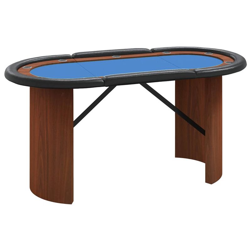 Foto van Vidaxl pokertafel voor 10 spelers 160x80x75 cm blauw