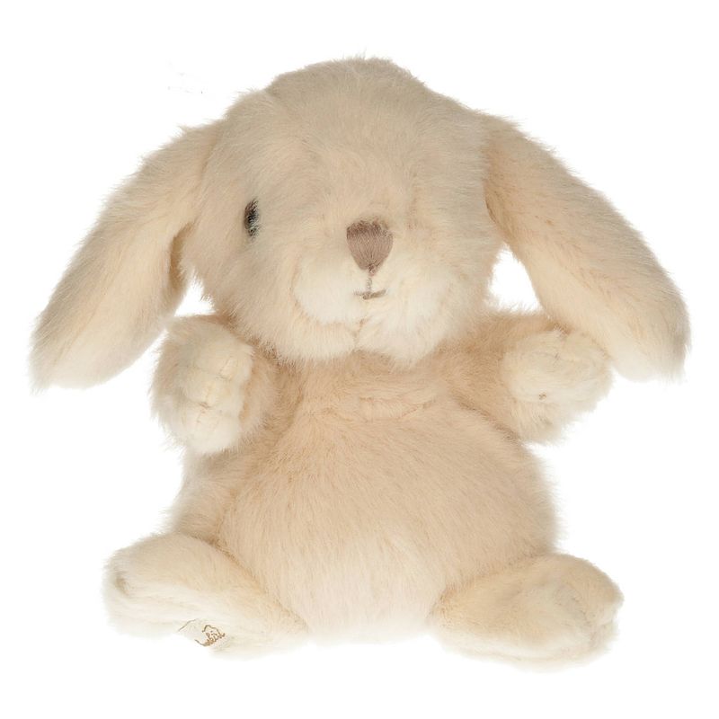 Foto van Bukowski pluche konijn knuffeldier - creme wit - zittend - 15 cm - knuffel huisdieren