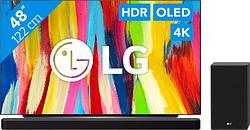 Foto van Lg oled48c24la (2022) + soundbar