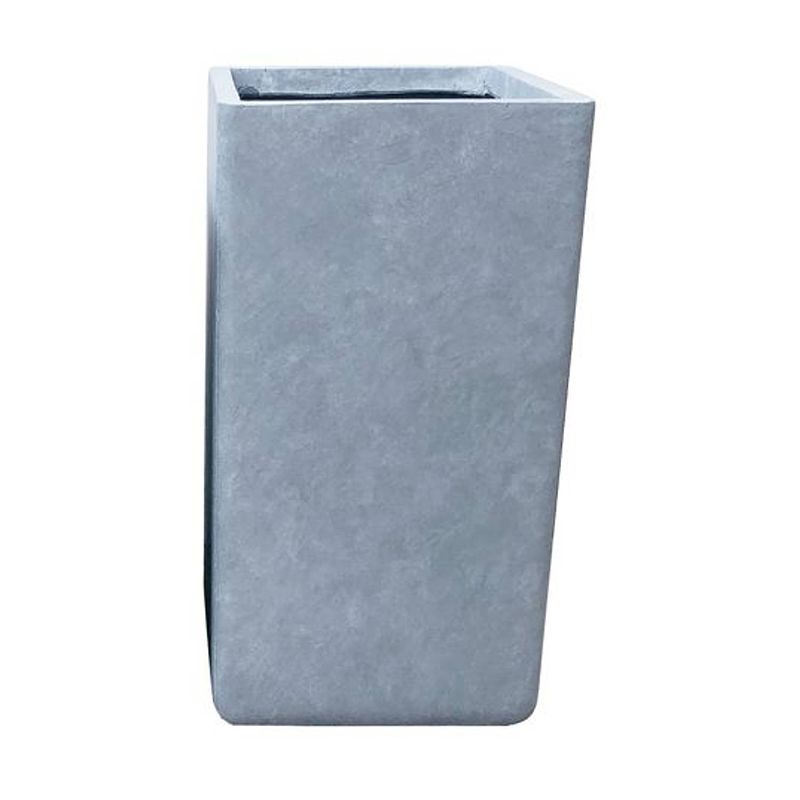 Foto van E'slite - bloempot curved square tall basic cement 23x50 cm