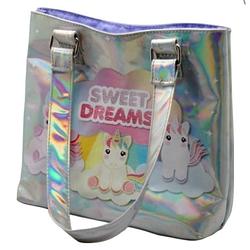 Foto van Sweet dreams schoudertas eenhoorn 23 x 20 cm pu zilver