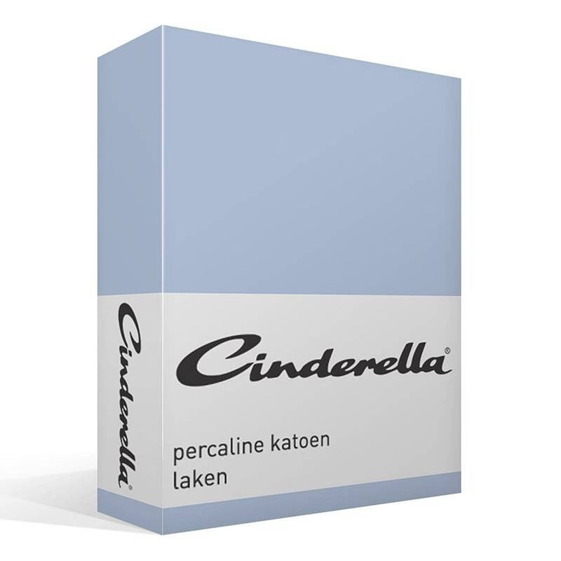 Foto van Cinderella basic percaline katoen laken - 100% percaline katoen - 1-persoons (160x260 cm) - blauw