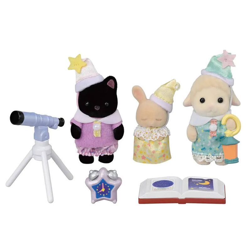 Foto van Sylvanian families trio peutervriendjes pyjama party