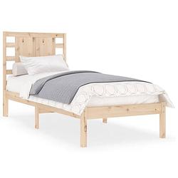 Foto van The living store bedframe klassiek houten - 205.5 x 96 x 100 cm - grenenhout