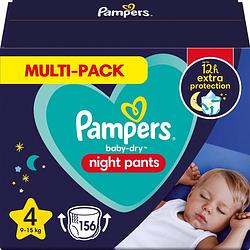 Foto van Pampers - baby dry night pants - maat 4 - maandbox - 156 stuks - 9/15 kg