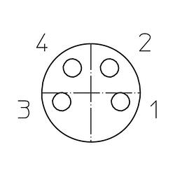 Foto van Lutronic 1049 sensor/actuator connector, geassembleerd m8 aantal polen: 4 koppeling, haaks 2.00 m 1 stuk(s)