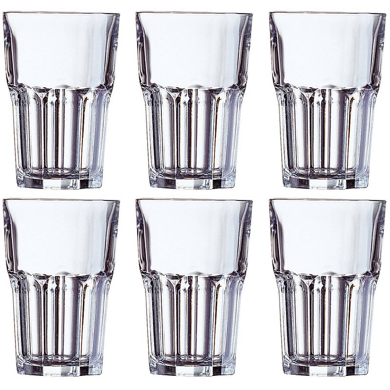 Foto van 12x drinkglazen voor water/sap/limonade granity 350 ml - drinkglazen