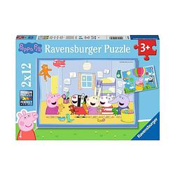 Foto van Ravensburger kinderpuzzel peppa pig - 2 x 12 stukjes