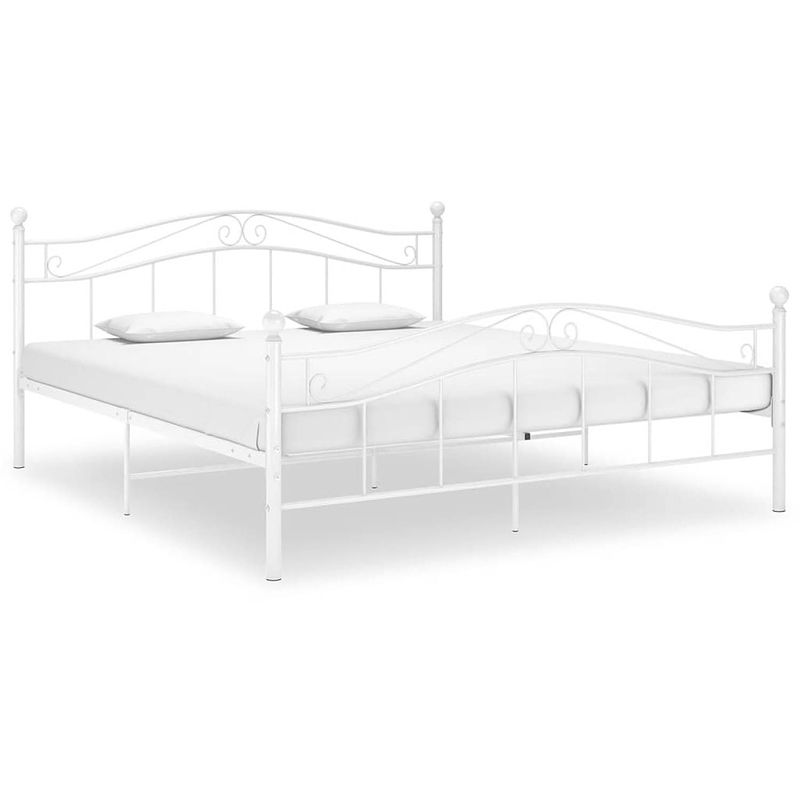 Foto van Vidaxl bedframe metaal wit 140x200 cm