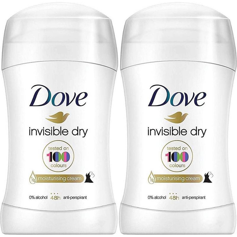 Foto van Invisible dry deodorant stick - anti transpirant - 2x 40 ml