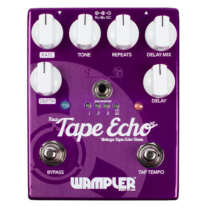 Foto van Wampler faux tape echo v2 tape echo delay effectpedaal