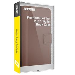 Foto van Accezz premium leather 2 in 1 wallet bookcase samsung galaxy a54 (5g) telefoonhoesje bruin