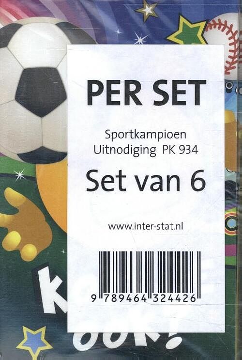 Foto van Spotkampioen uitnodiging pk 934 / set van 6 - overig (9789464324426)