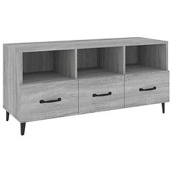 Foto van Vidaxl tv-meubel 102x35x50 cm bewerkt hout grijs sonoma eikenkleurig