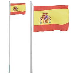 Foto van Vidaxl vlag met vlaggenmast spanje 6,23 m aluminium