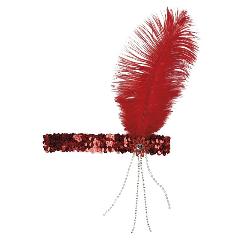 Foto van Boland hoofdband flapper dames one size rood