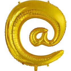 Foto van Wefiesta folieballon apenstaartje 86 cm goud