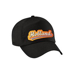 Foto van Holland supporter cap / pet zwart voor volwassenen - ek / wk / koningsdag - verkleedhoofddeksels