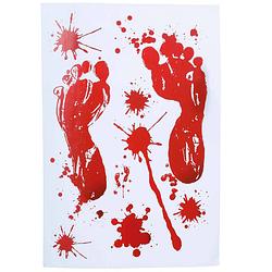 Foto van Fiestas horror raamstickers bloedspetters - 25 x 35 cm - herbruikbaar - halloween thema decoratie/versiering - feeststic
