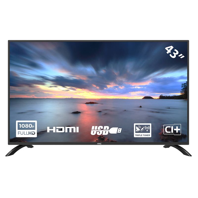 Foto van Hkc 43f1 led-tv 43 inch (full hd, triple tuner, ci+, 2x hdmi, usb)